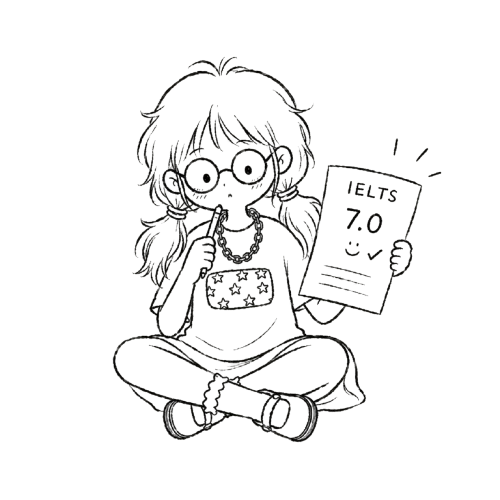 雅思成绩插画